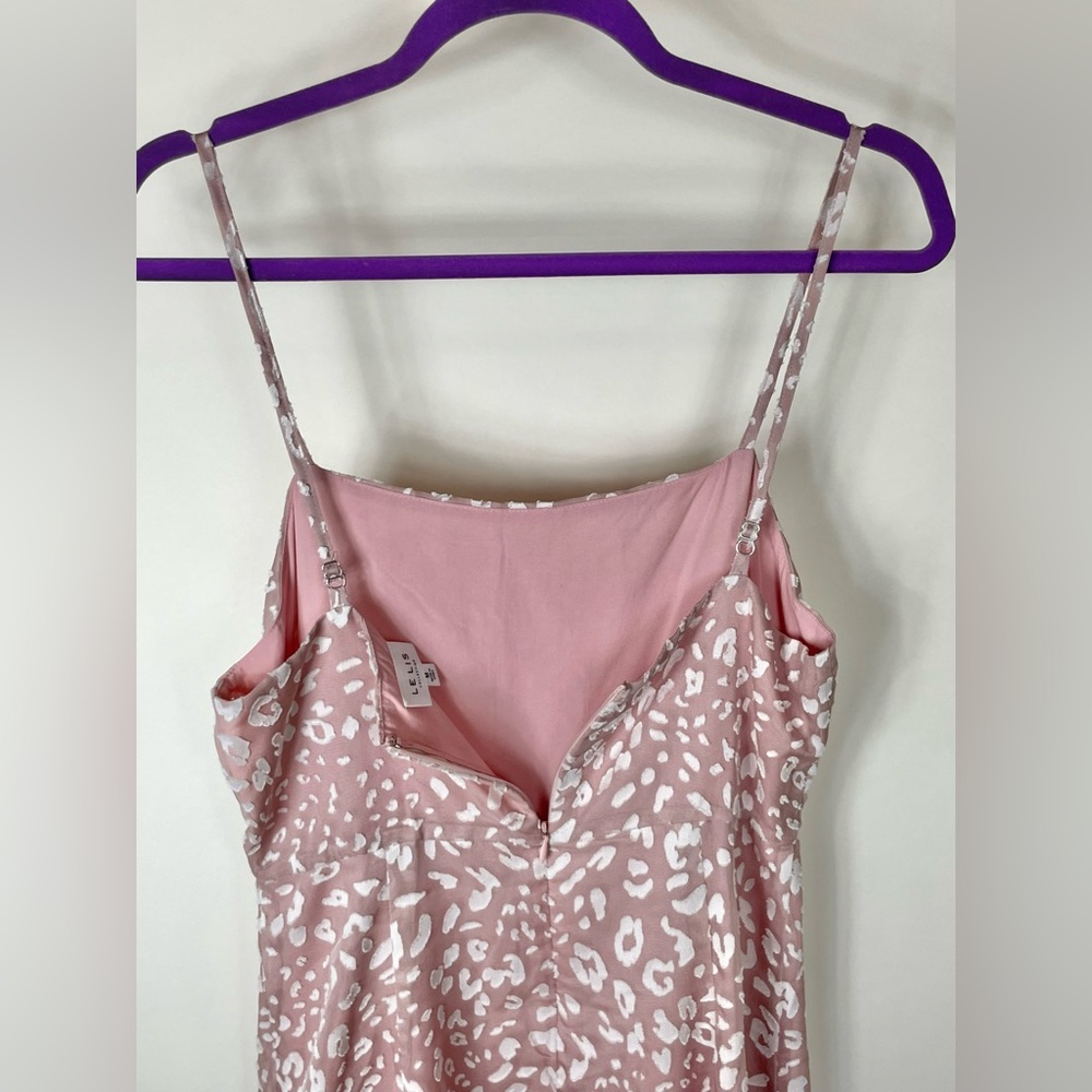 LE LIS Pink Cheetah Print Mini Dress - Medium - Picture 4 of 6